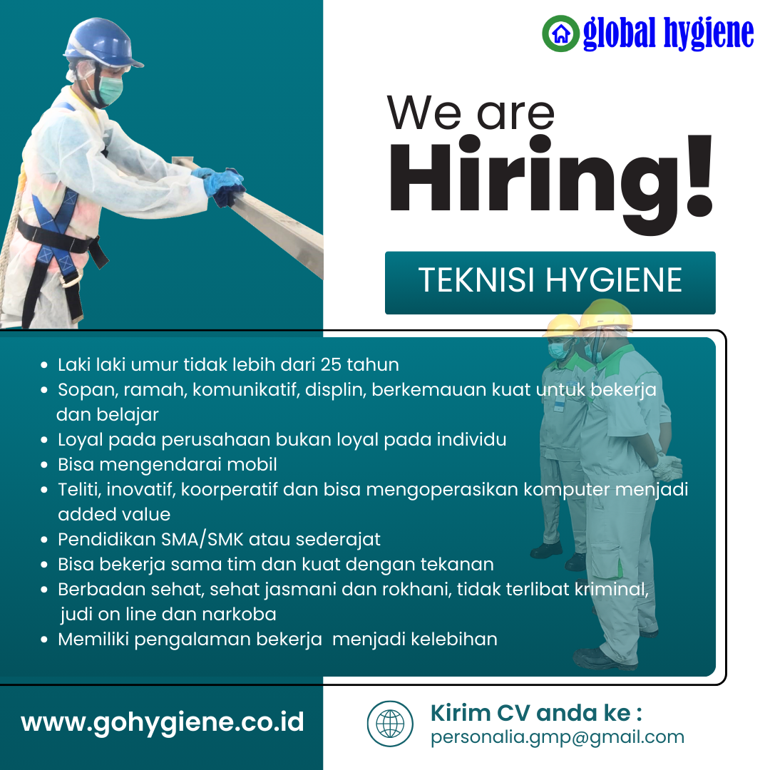 Lowongan Teknisi Hygiene Tangerang